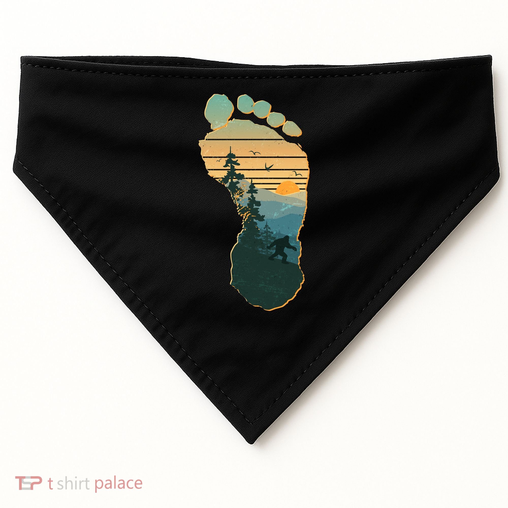 Bigfoot Wilderness Footprint USA-Made Doggie Bandana