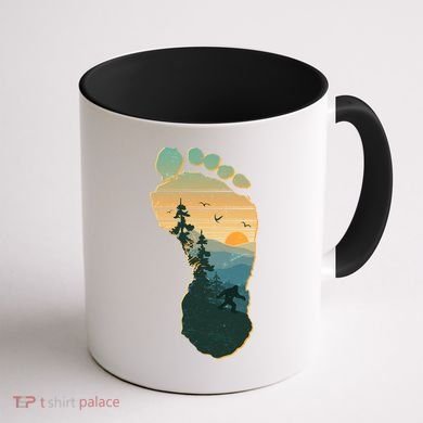 Bigfoot Wilderness Footprint Coffee Mug back