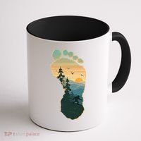 Bigfoot Wilderness Footprint Coffee Mug thumb 1