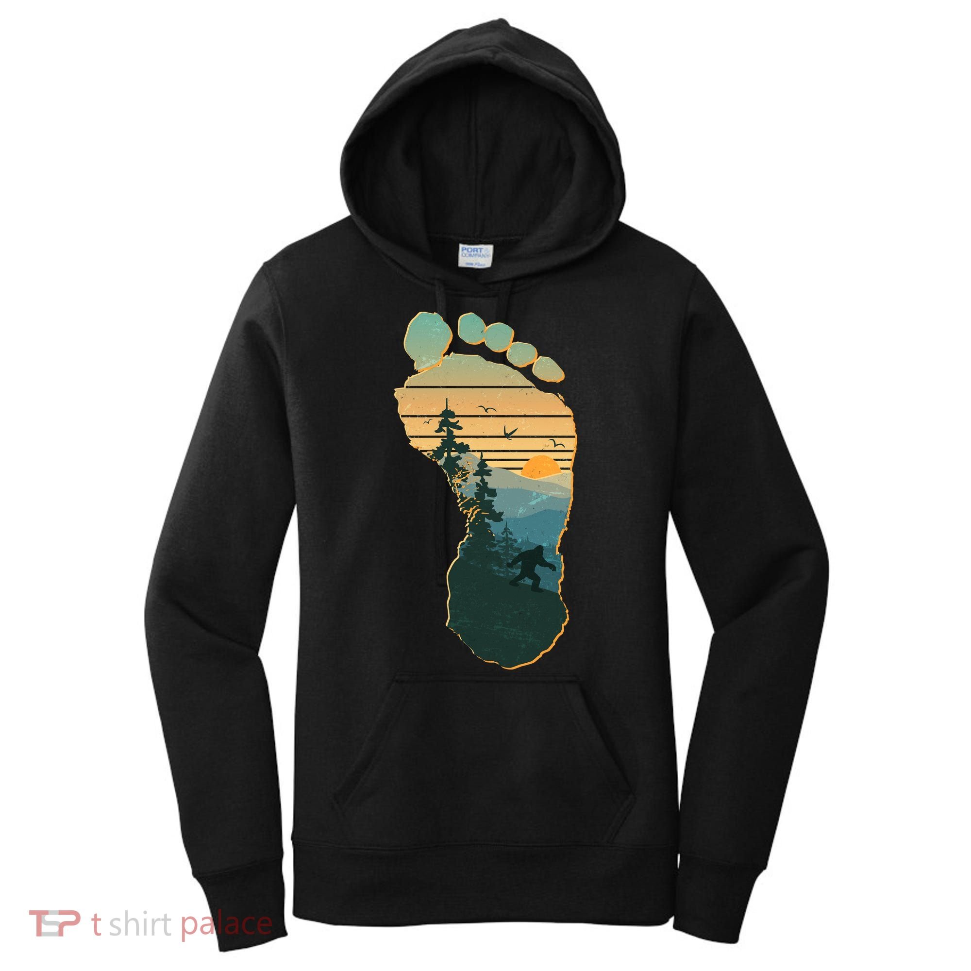 Bigfoot Wilderness Footprint Women's Hoodie