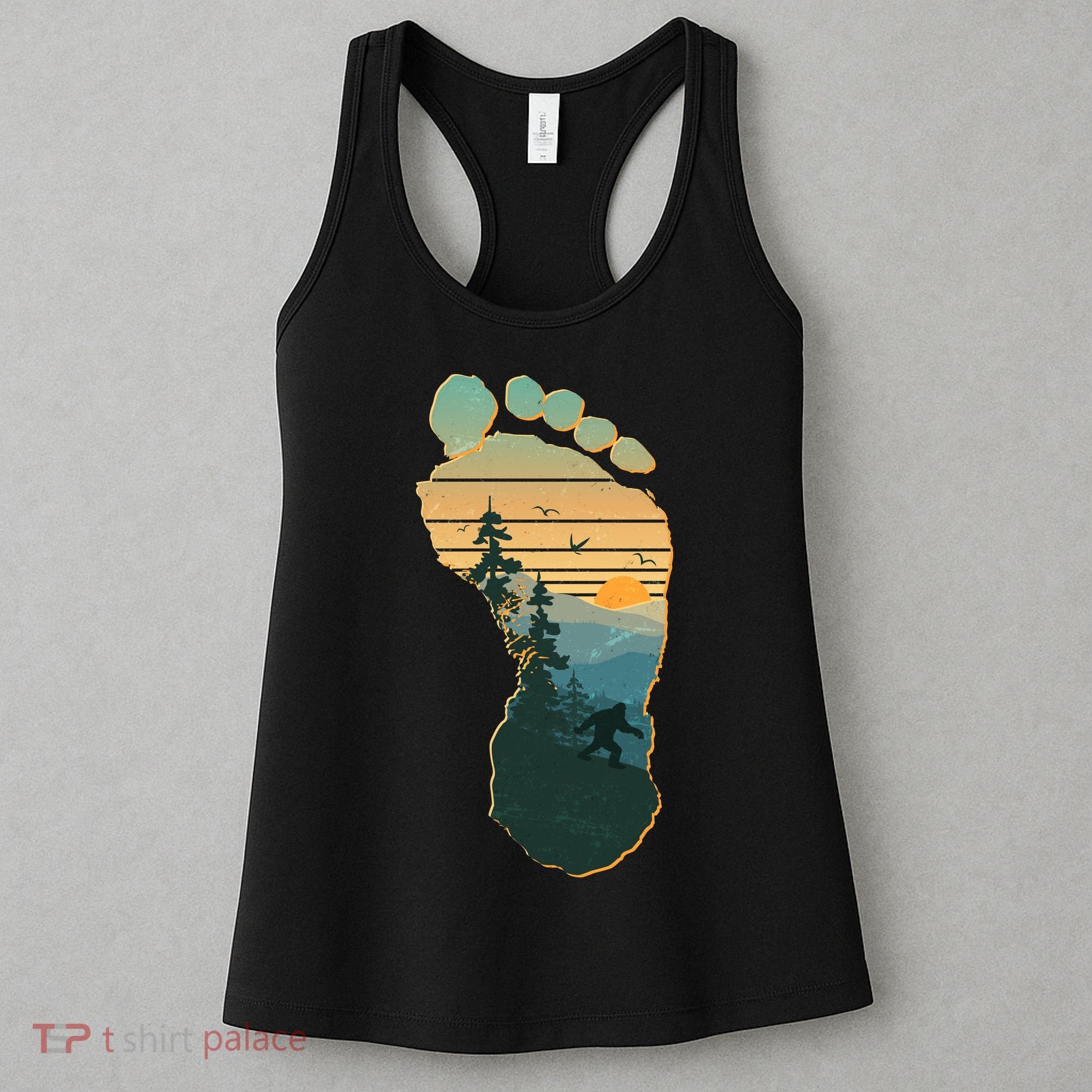 Bigfoot Wilderness Footprint Women's Tank Top