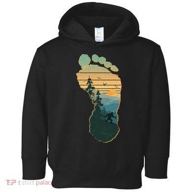Bigfoot Wilderness Footprint Toddler Hoodie