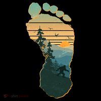 Bigfoot Wilderness Footprint Women's Long Sleeve Shirt thumb 2