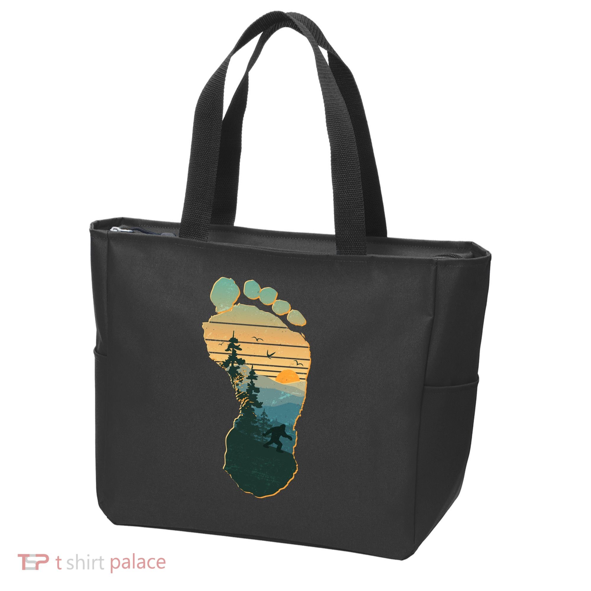 Bigfoot Wilderness Footprint Tote Bag