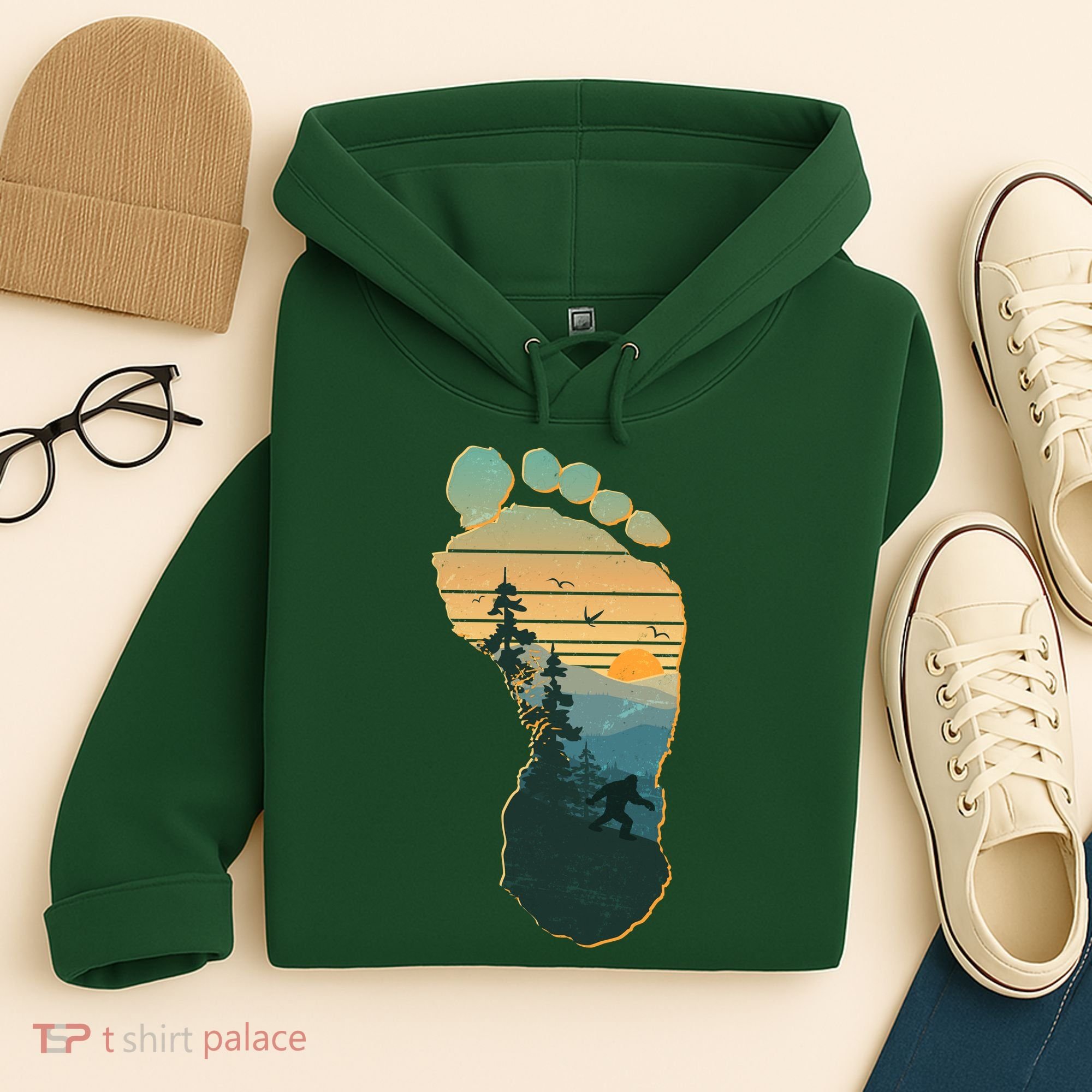 Bigfoot Wilderness Footprint Hoodie