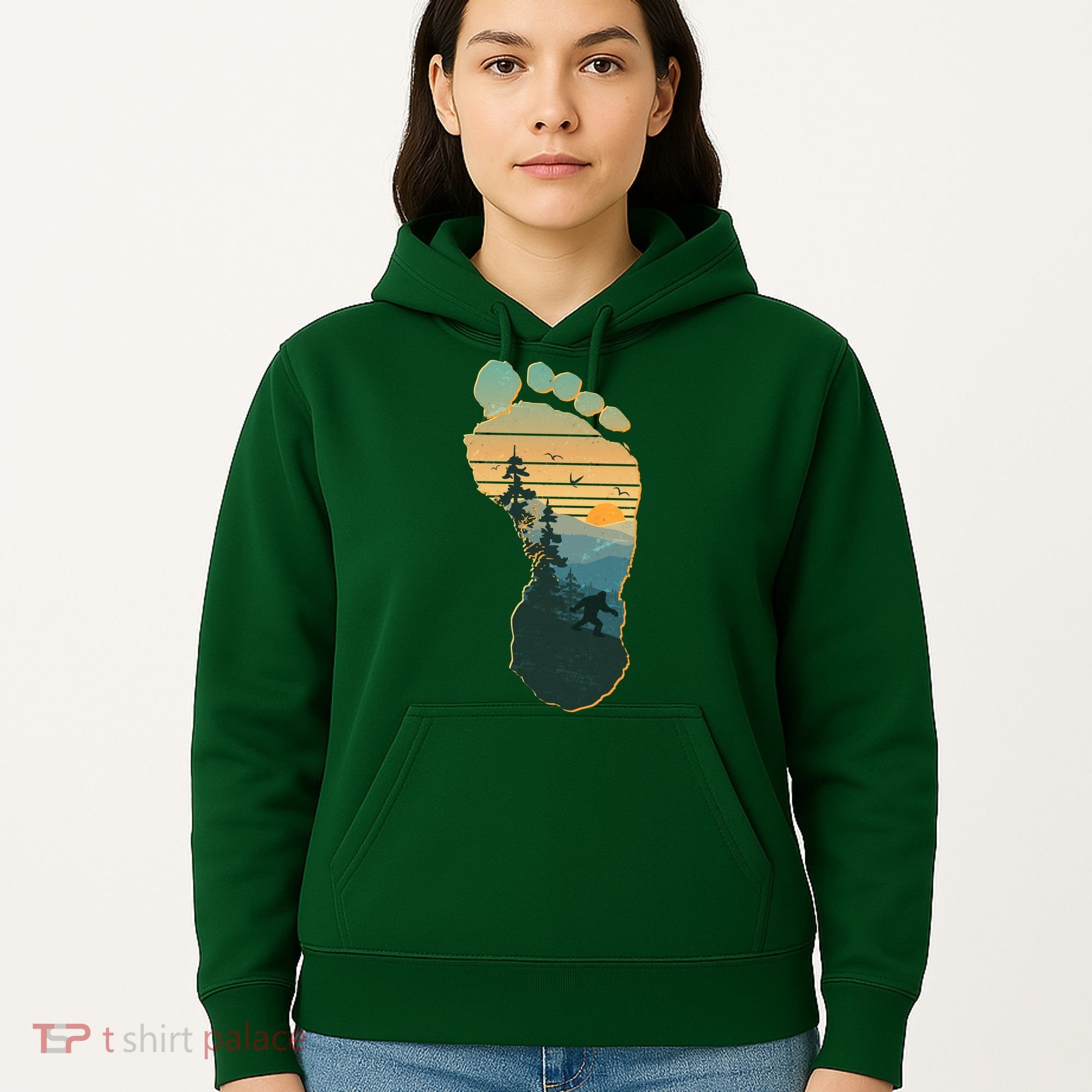 Bigfoot Wilderness Footprint Hoodie
