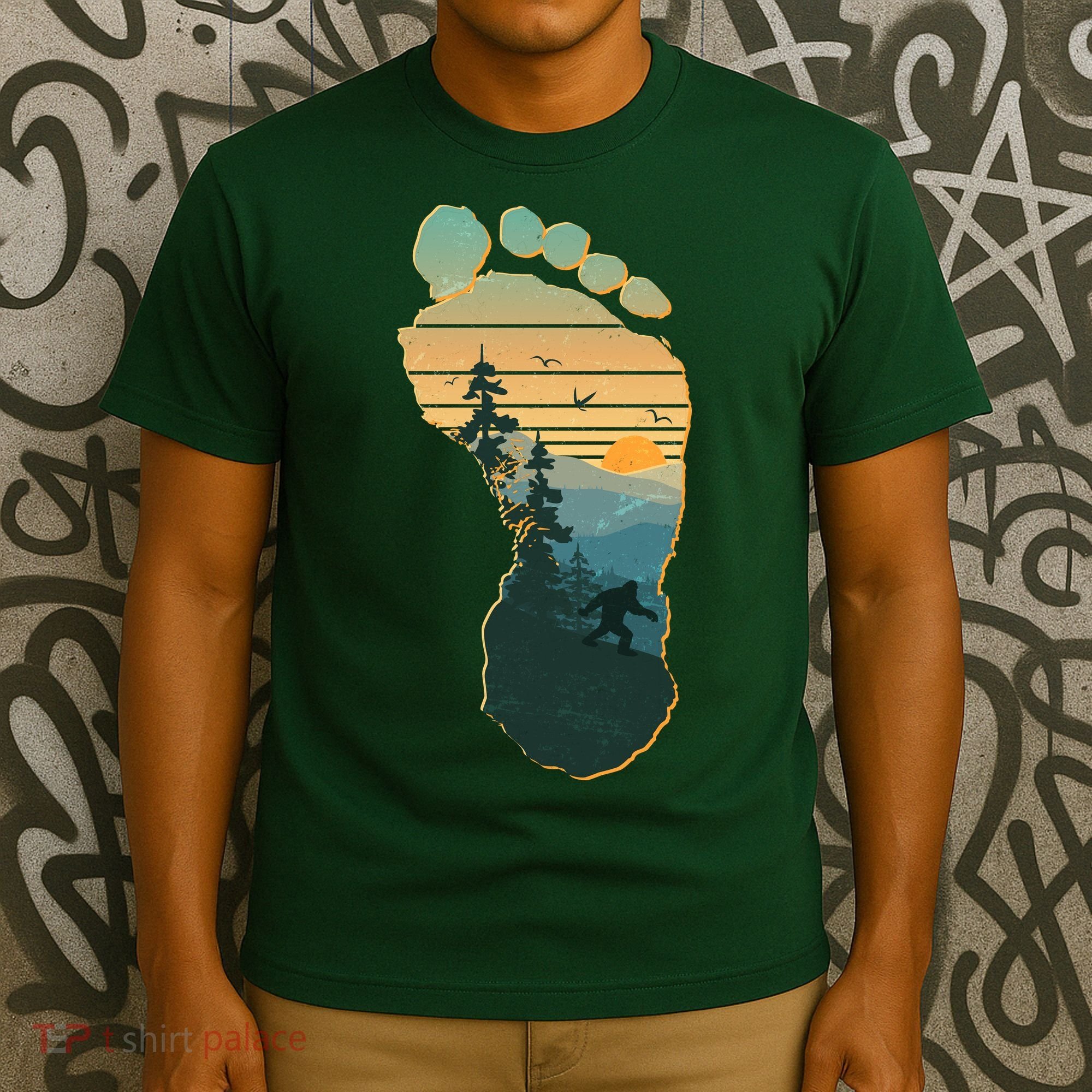 Bigfoot Wilderness Footprint T-Shirt