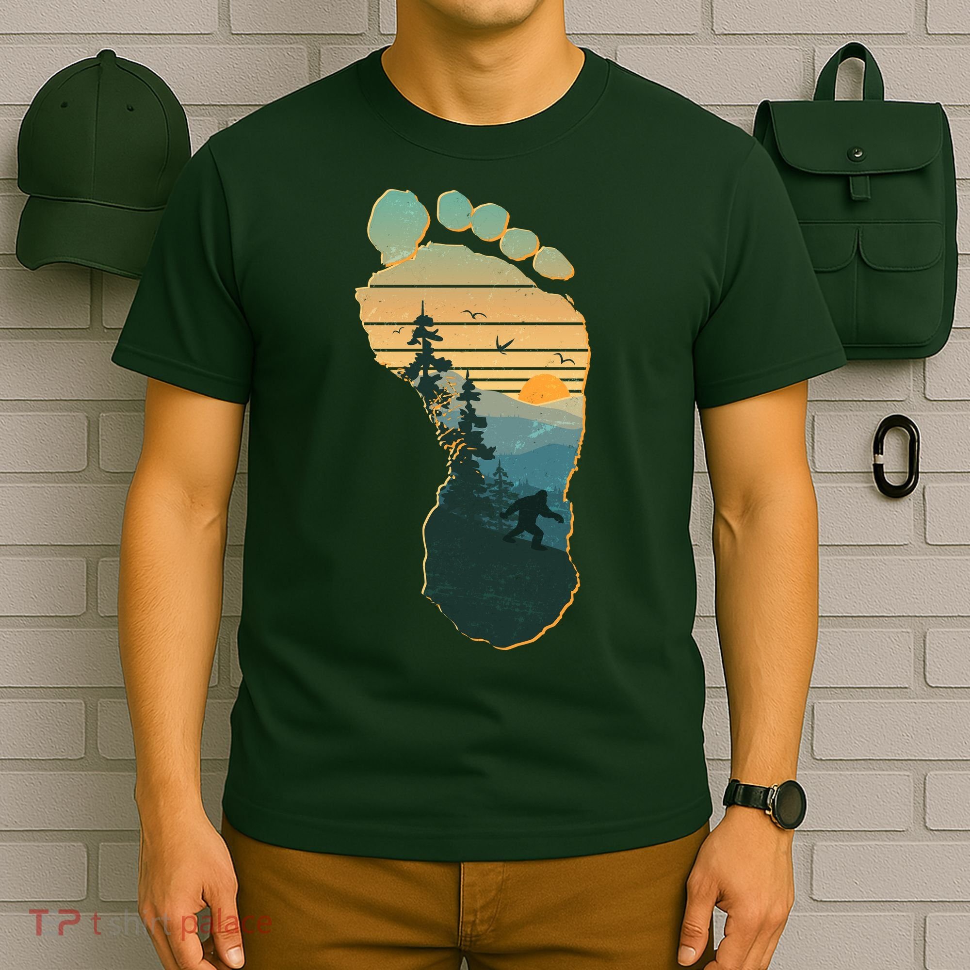 Bigfoot Wilderness Footprint T-Shirt