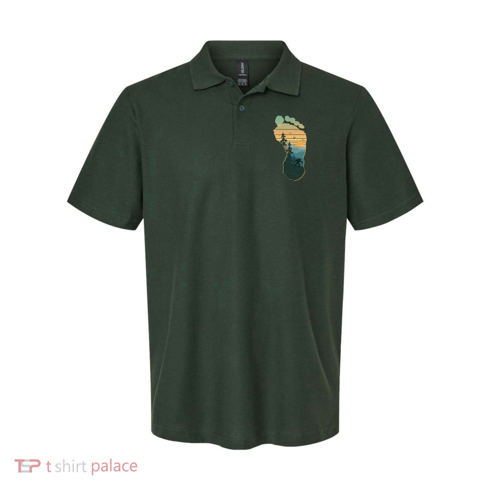 Bigfoot Wilderness Footprint Polo