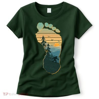Bigfoot Wilderness Footprint Women's T-Shirt