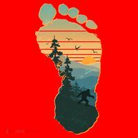 Bigfoot Wilderness Footprint Santa Hat thumb 1