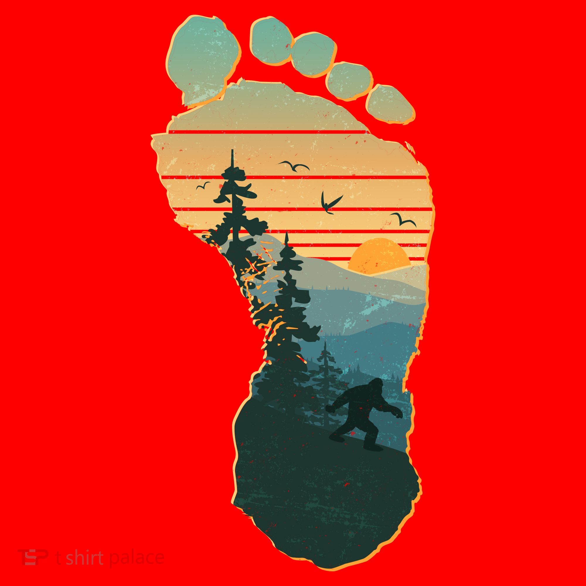 Bigfoot Wilderness Footprint Santa Hat