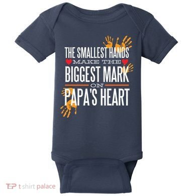 Biggest Mark Papa's Heart  Baby Bodysuit