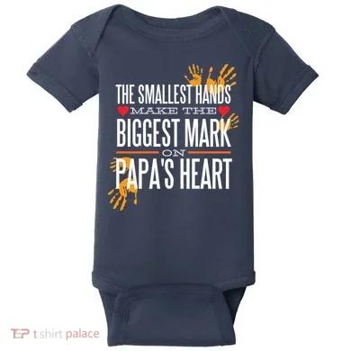 Biggest Mark Papa's Heart  Baby Bodysuit