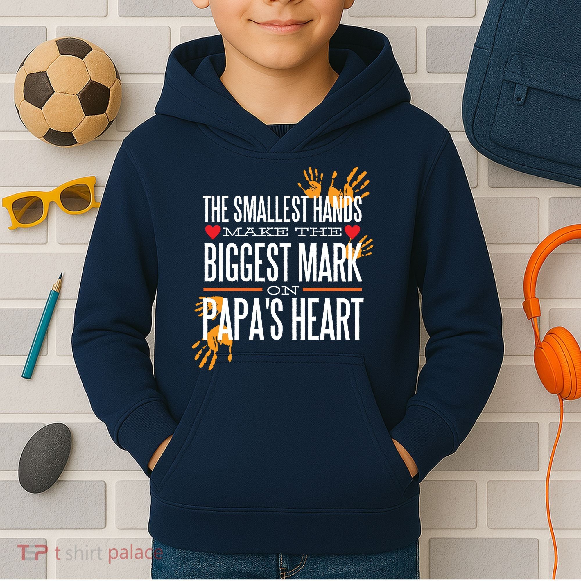 Biggest Mark Papa's Heart  Kids Hoodie
