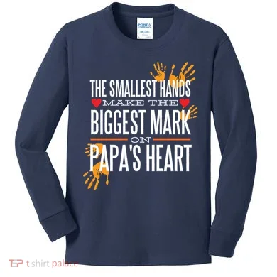 Biggest Mark Papa's Heart  Kids Long Sleeve Shirt