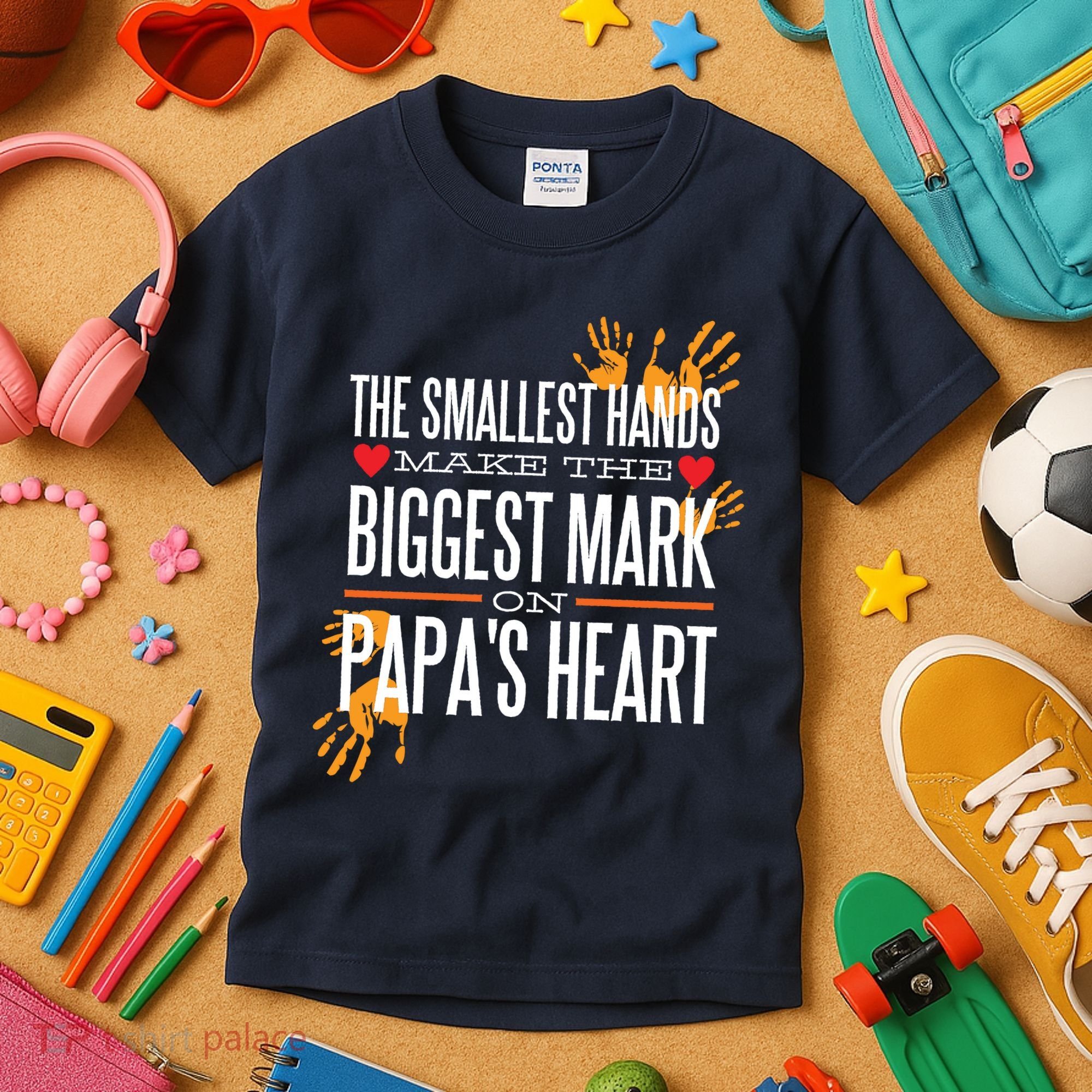 Biggest Mark Papa's Heart  Kids T-Shirt