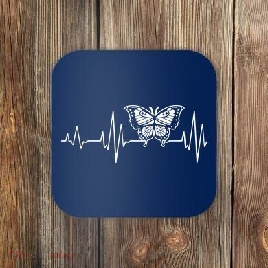 Butterfly Insect Heartbeat Butterflies Coaster