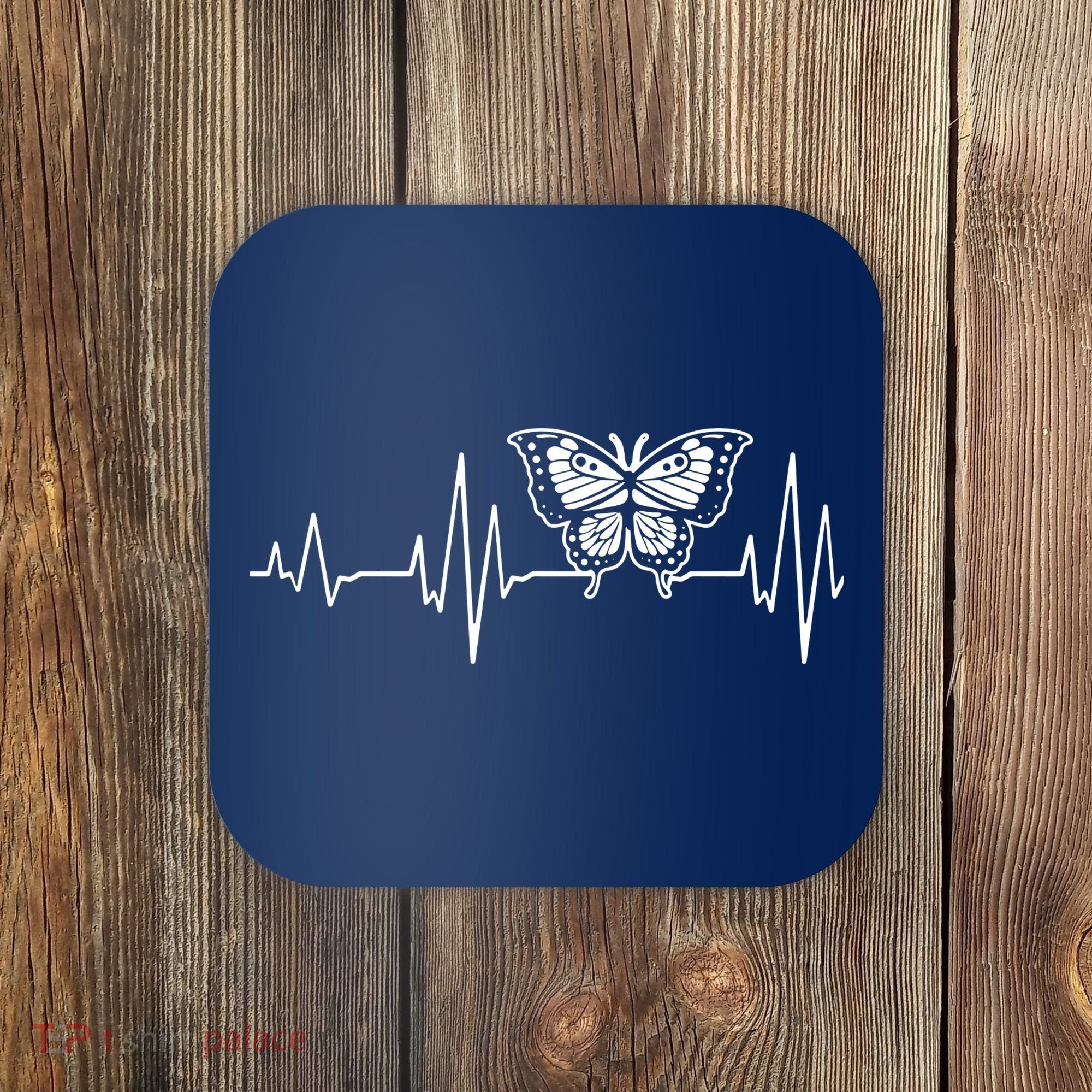 Butterfly Insect Heartbeat Butterflies Coaster