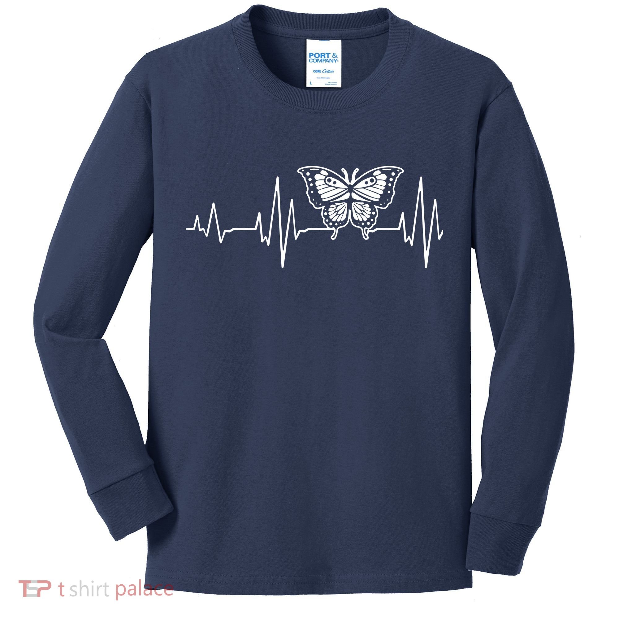 Butterfly Insect Heartbeat Butterflies Kids Long Sleeve Shirt