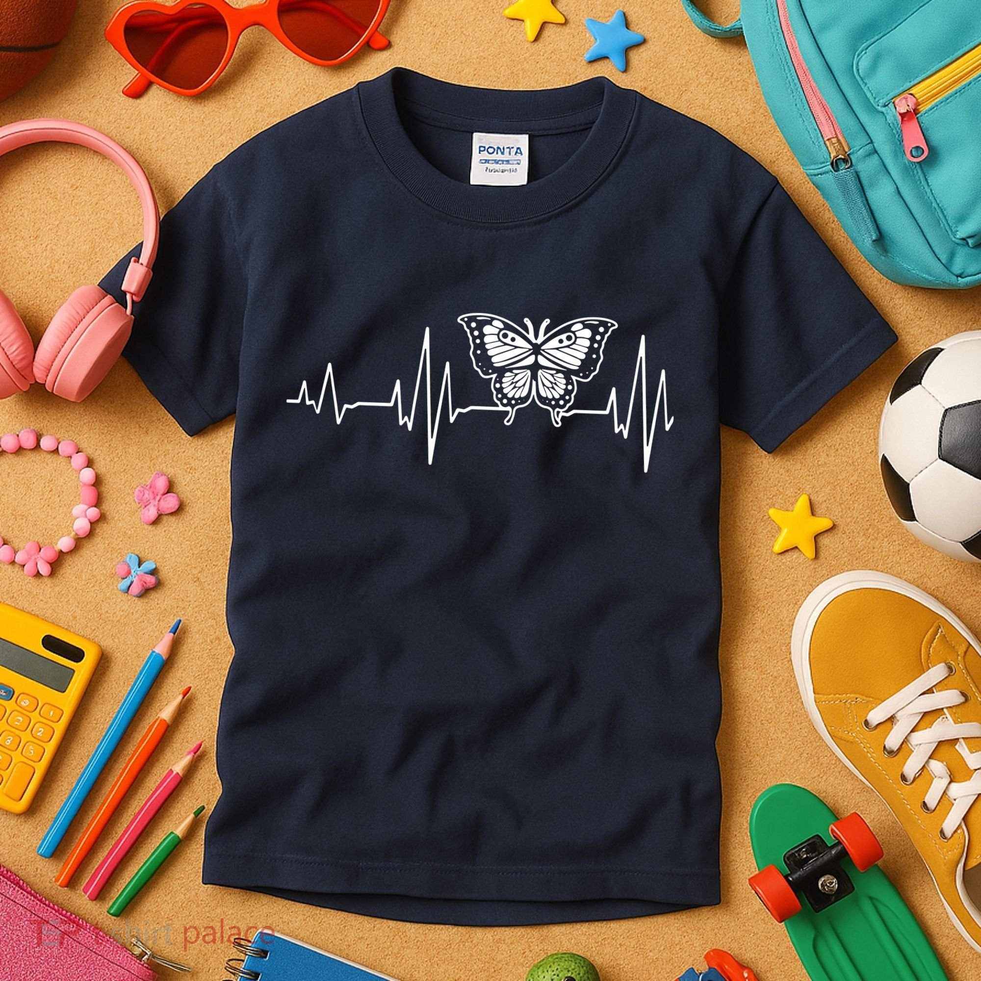 Butterfly Insect Heartbeat Butterflies Kids T-Shirt