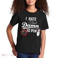 Bowling I Hate That Damn 10 Pin Kids T-Shirt thumb 2