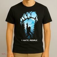 Bigfoot I Hate People Bigfoot Camping Watercolor T-Shirt thumb 3