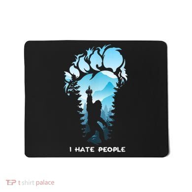 Bigfoot I Hate People Bigfoot Camping Watercolor Mousepad