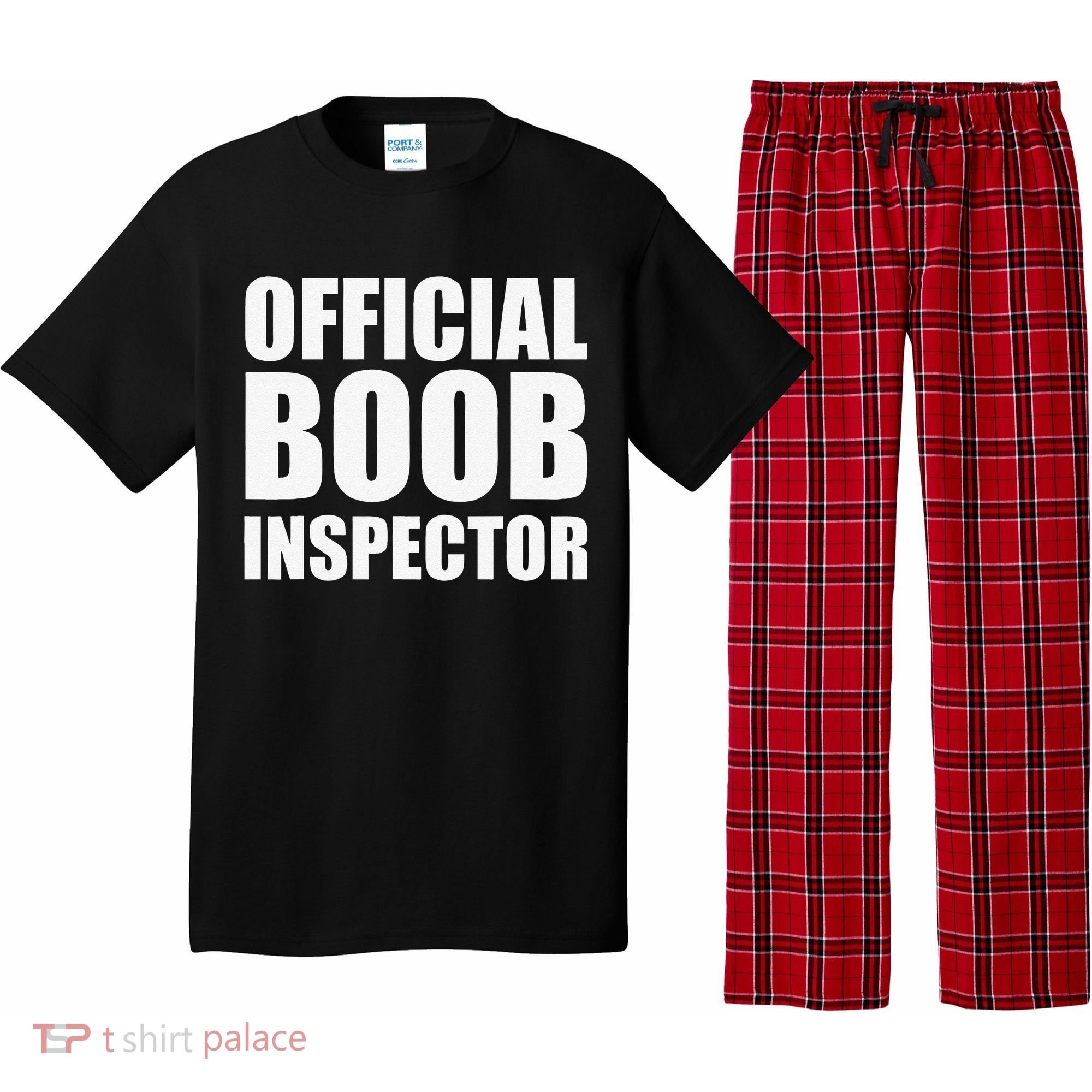 Boob Inspector Halloween Costume Gift Boobs 31st October Pajama Set