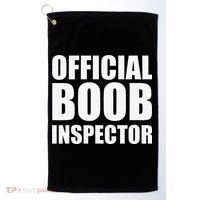 Boob Inspector Halloween Costume Gift Boobs 31st October Golf Towel thumb 0
