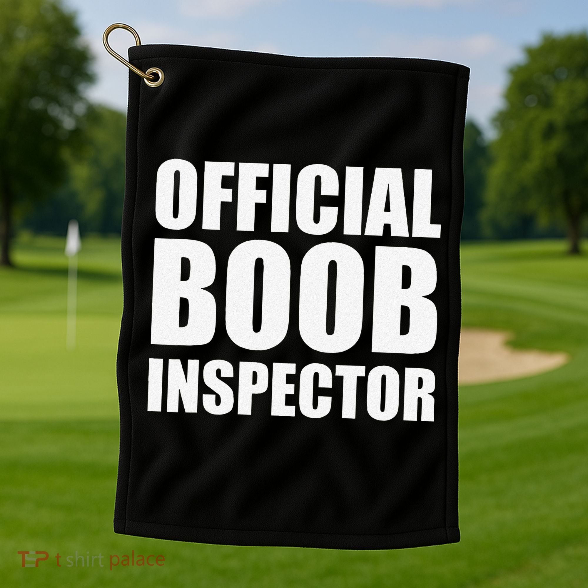 Boob Inspector Halloween Costume Gift Boobs 31st October Golf Towel