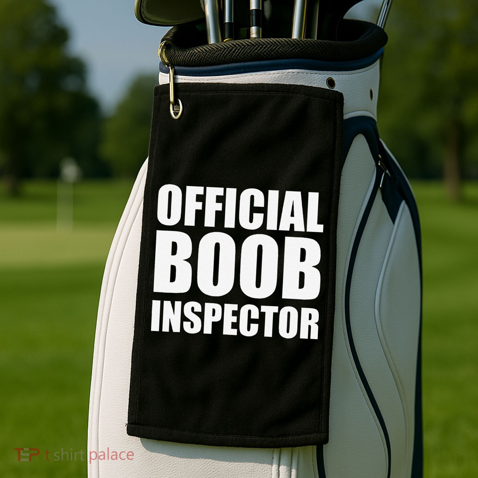 Boob Inspector Halloween Costume Gift Boobs 31st October Golf Towel