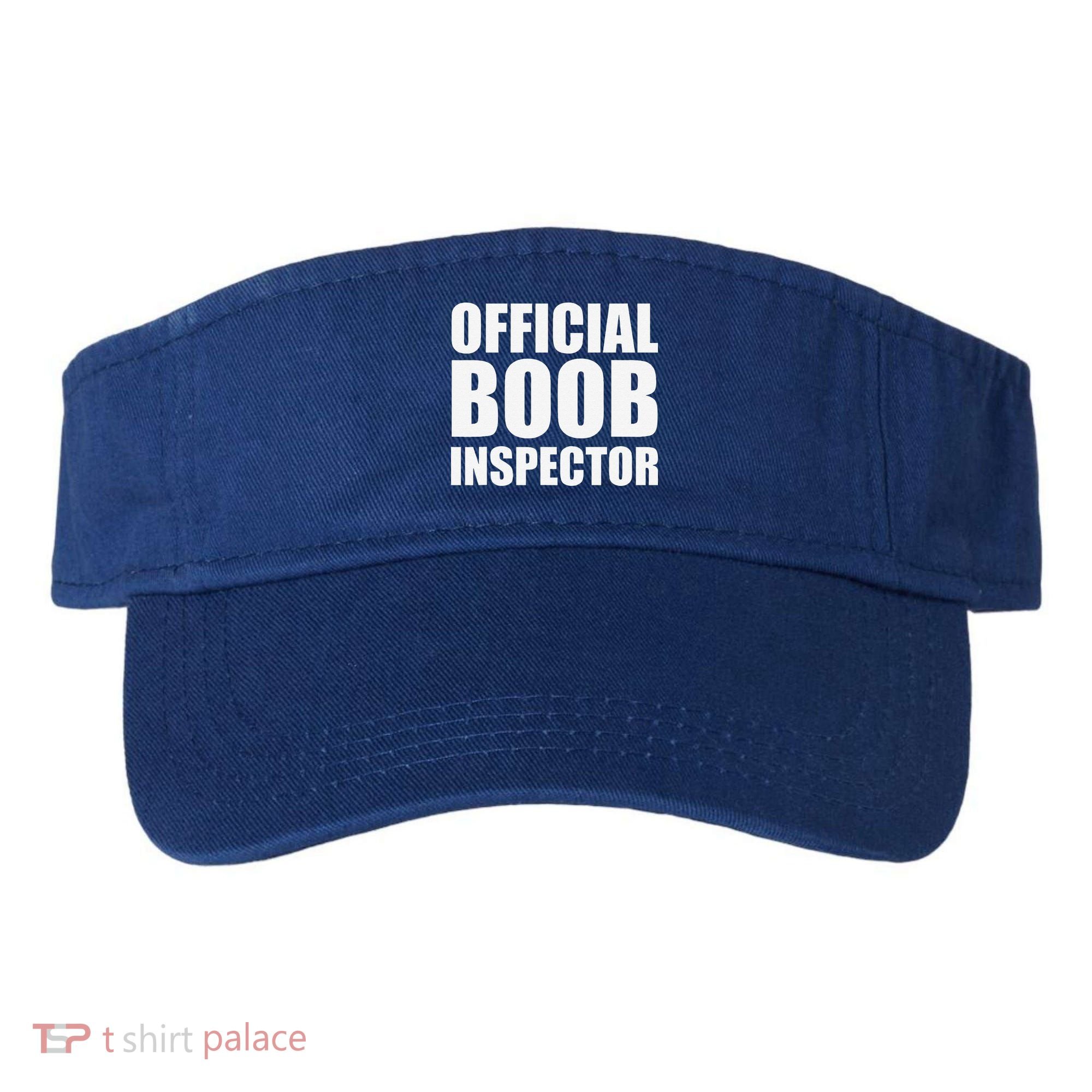 Boob Inspector Halloween Costume Gift Boobs 31st October Visor
