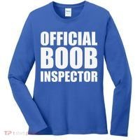 Boob Inspector Halloween Costume Gift Boobs 31st October Women's Long Sleeve Shirt thumb 0