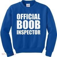 Boob Inspector Halloween Costume Gift Boobs 31st October Kids Sweatshirt thumb 0
