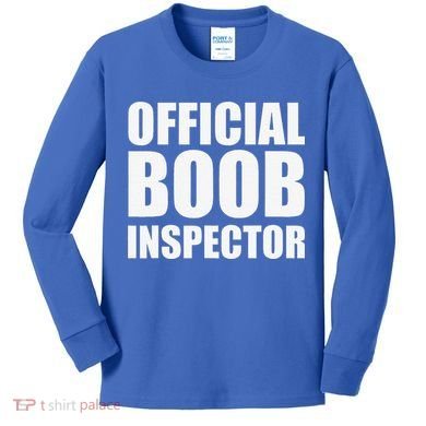Boob Inspector Halloween Costume Gift Boobs 31st October Kids Long Sleeve Shirt