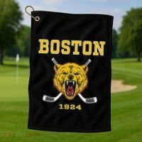Boston Ice Hockey Fear The Bear Golf Towel thumb 1