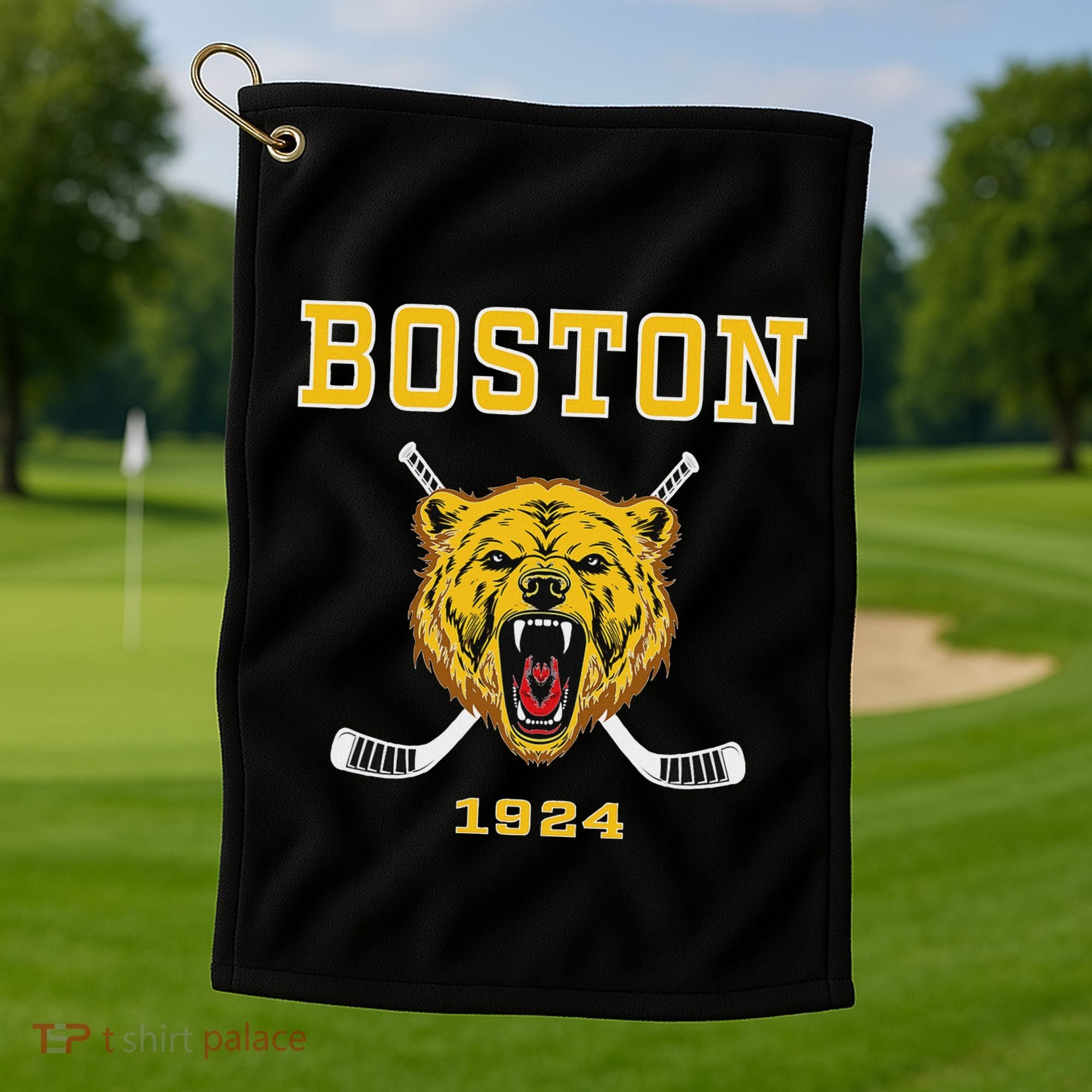 Boston Ice Hockey Fear The Bear Golf Towel