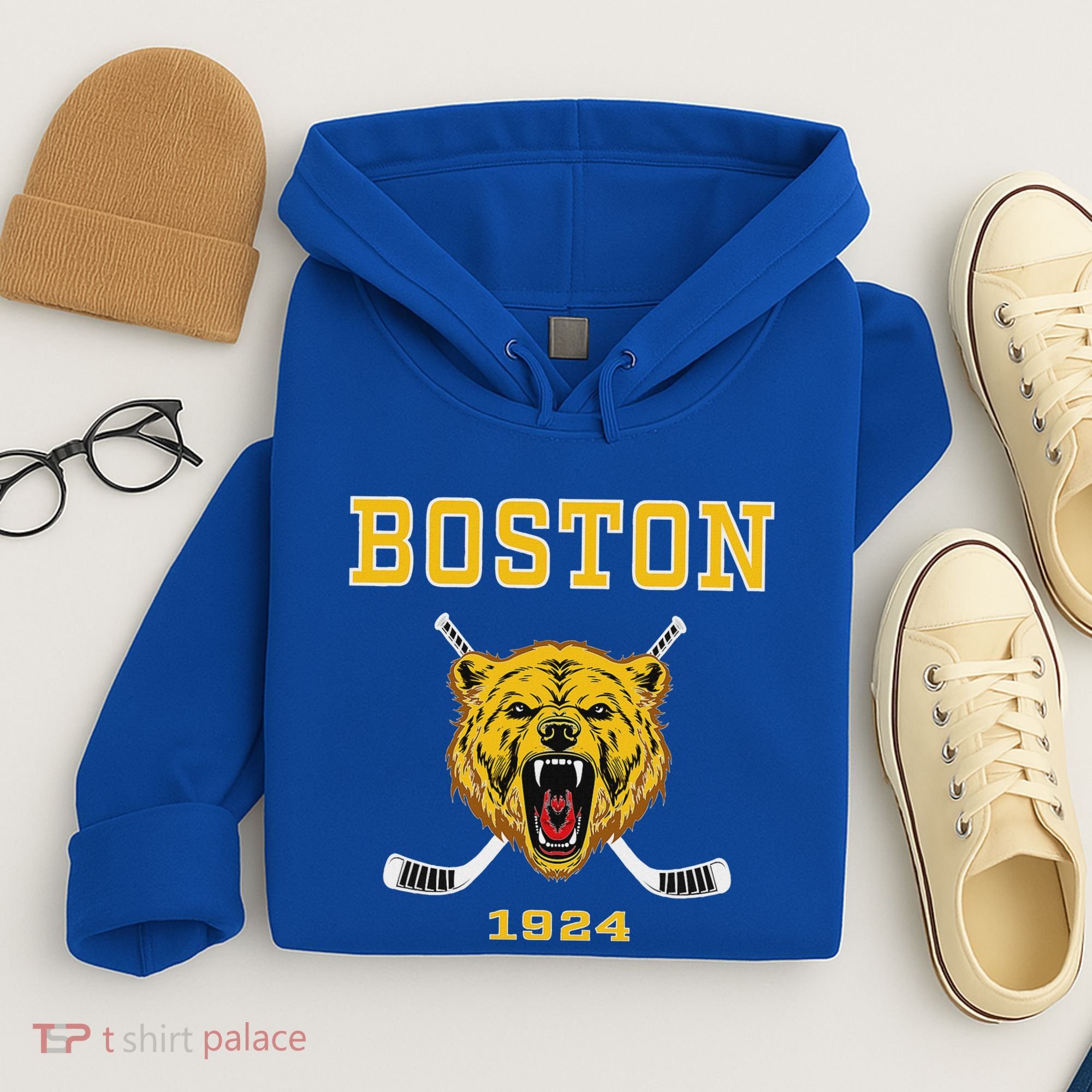 Boston Ice Hockey Fear The Bear Hoodie