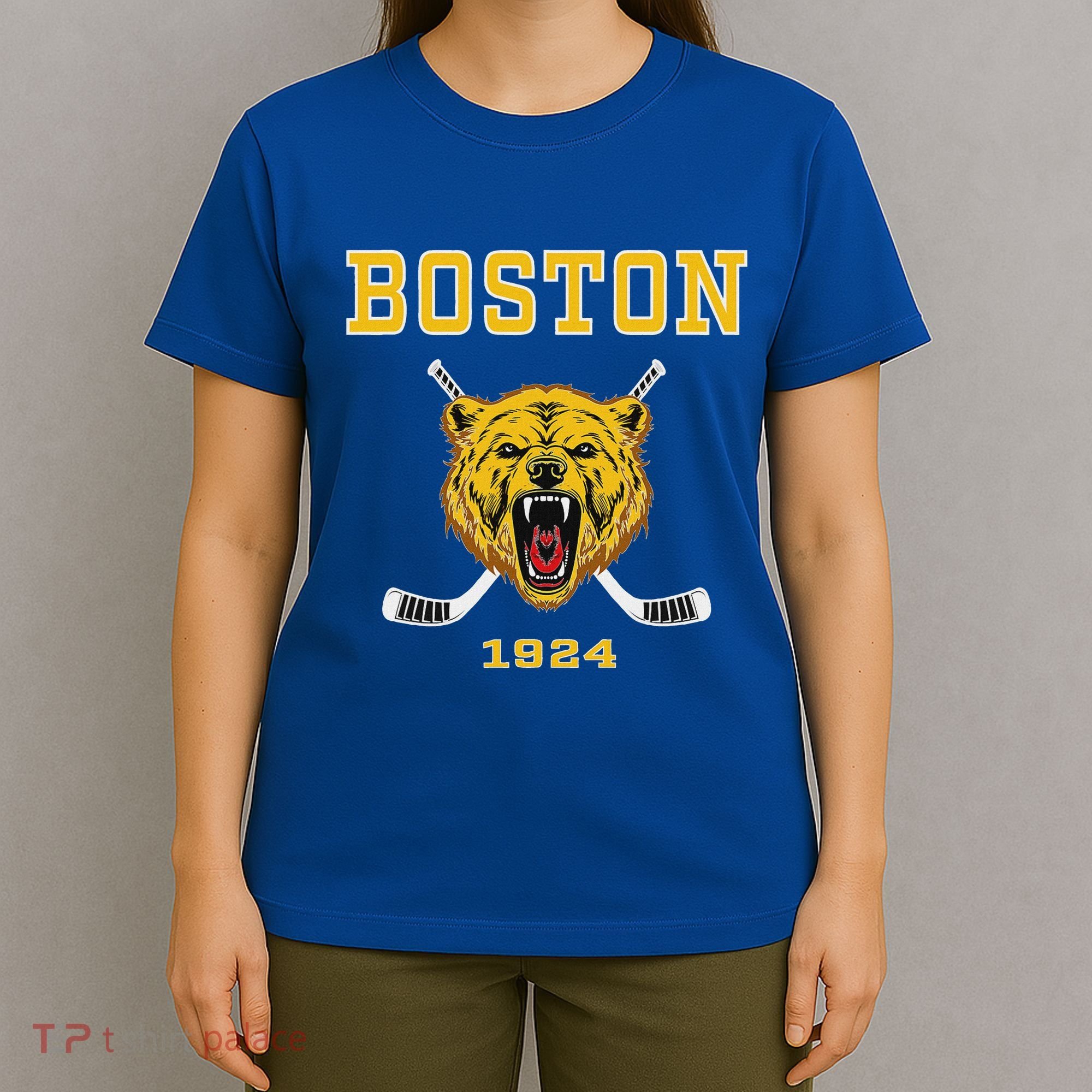 Boston Ice Hockey Fear The Bear T-Shirt