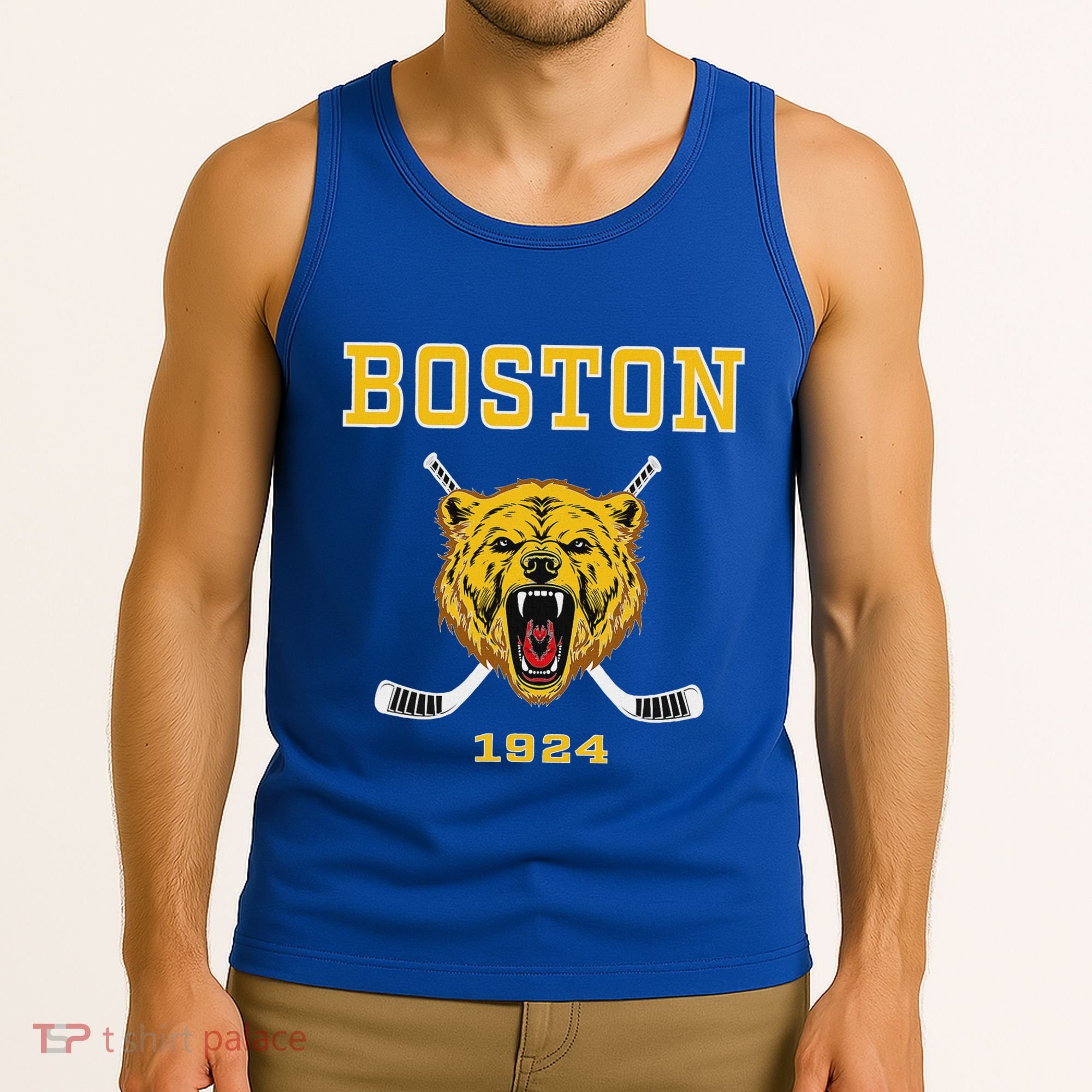 Boston Ice Hockey Fear The Bear Tank Top