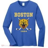 Boston Ice Hockey Fear The Bear Women's Long Sleeve Shirt thumb 0
