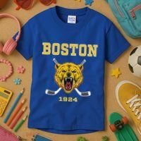 Boston Ice Hockey Fear The Bear Kids T-Shirt thumb 3