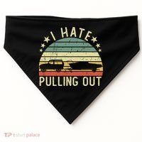 Boat I Hate Pulling Out Retro Boating Captain Motorboat Gift USA-Made Doggie Bandana thumb 0