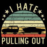 Boat I Hate Pulling Out Retro Boating Captain Motorboat Gift Backpack thumb 2