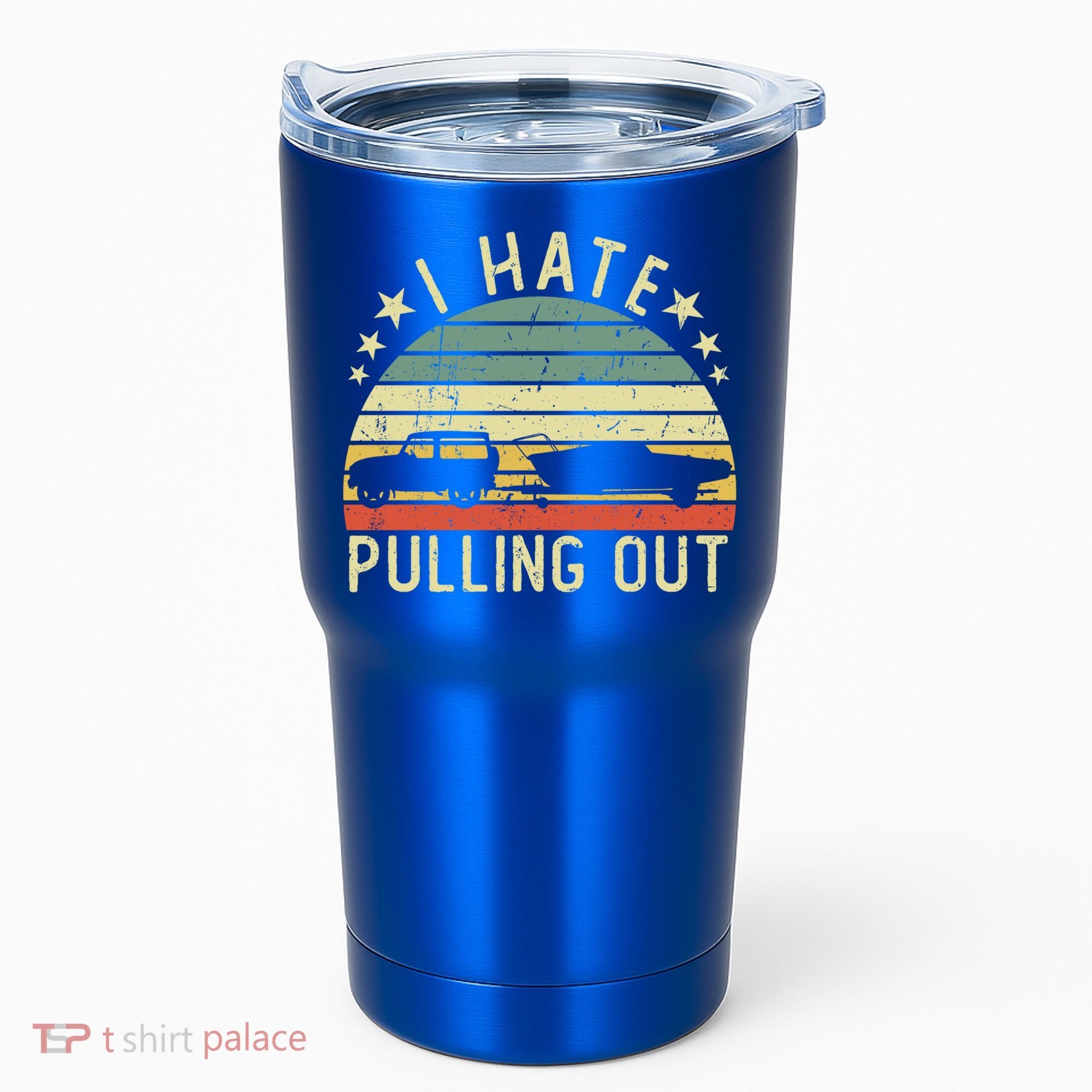 Boat I Hate Pulling Out Retro Boating Captain Motorboat Gift Tumbler