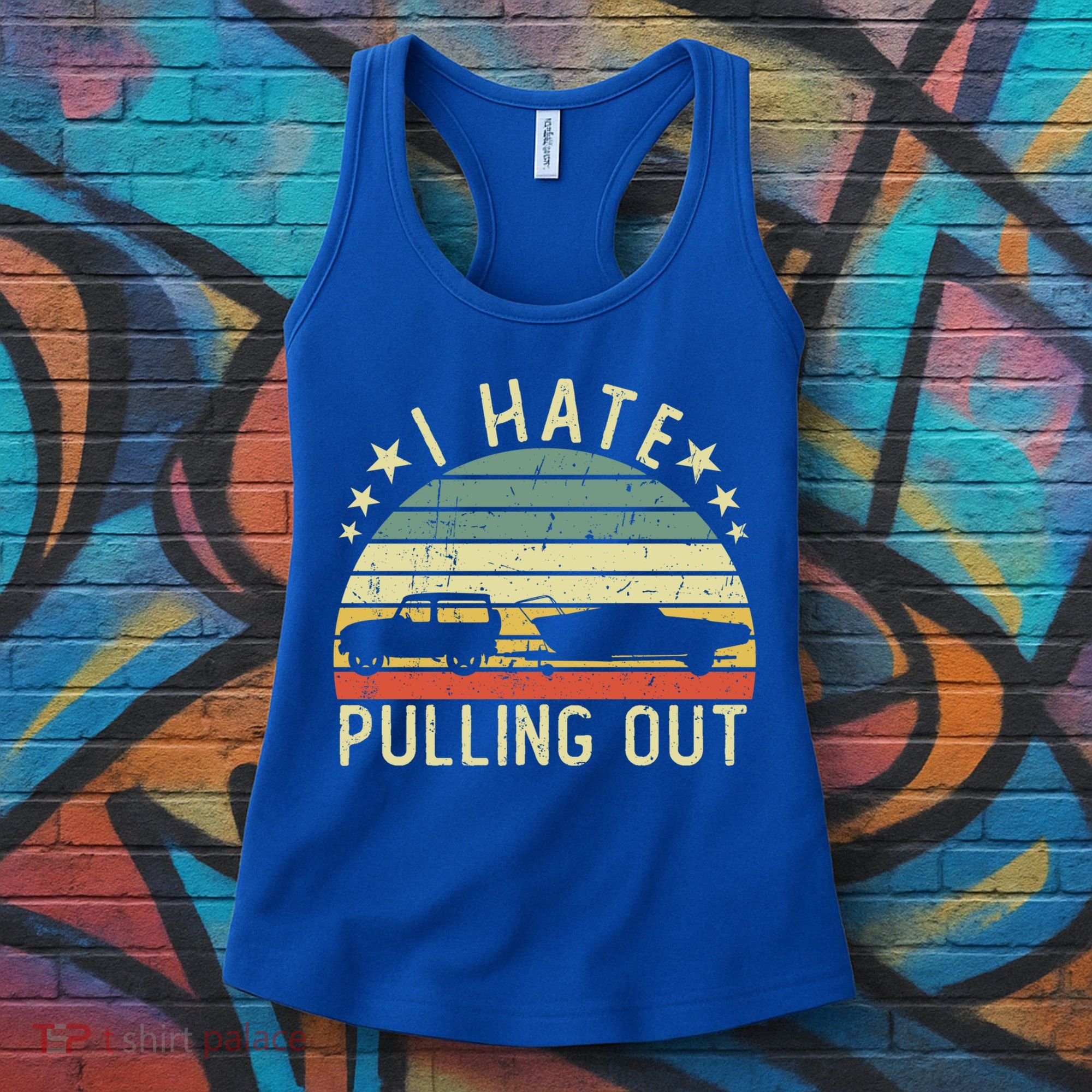 Boat I Hate Pulling Out Retro Boating Captain Motorboat Gift Women's Tank Top