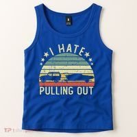 Boat I Hate Pulling Out Retro Boating Captain Motorboat Gift Tank Top thumb 2