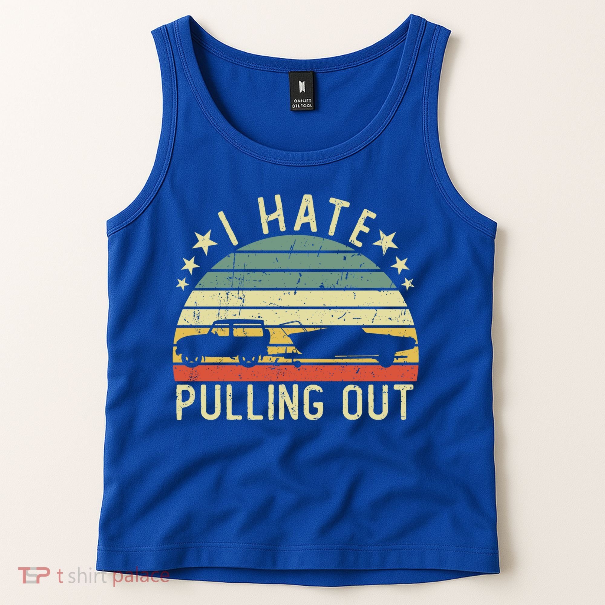 Boat I Hate Pulling Out Retro Boating Captain Motorboat Gift Tank Top