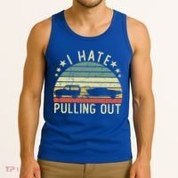 Boat I Hate Pulling Out Retro Boating Captain Motorboat Gift Tank Top thumb 3